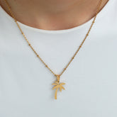 Gold chain ball chain palm